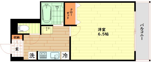 地下鉄御堂筋線 大国町駅 徒歩7分 8階建 築36年の間取り写真