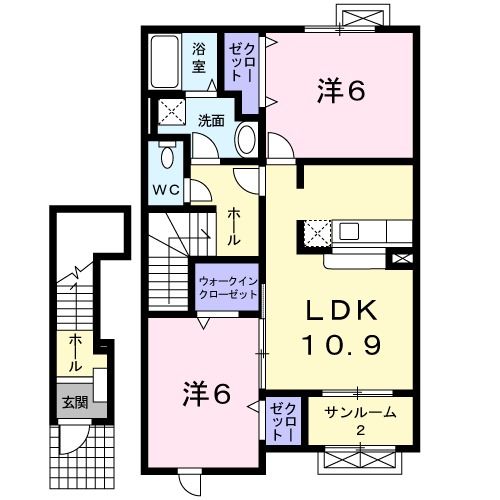モンソレイユIIの間取り写真