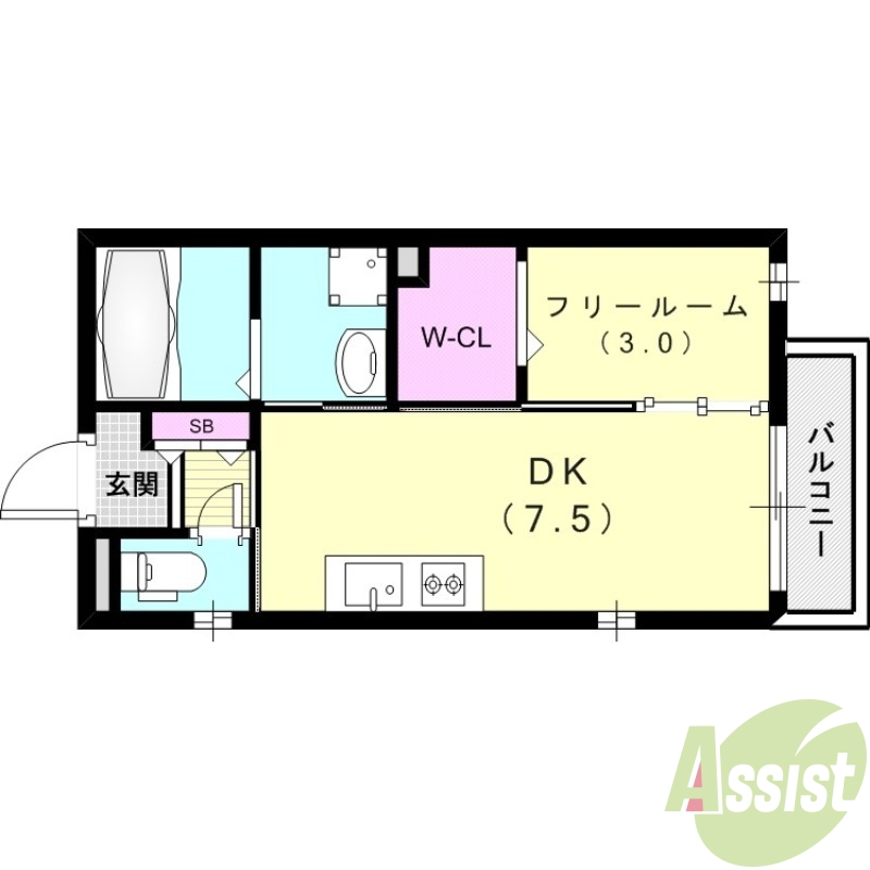 クリア田町の間取り写真