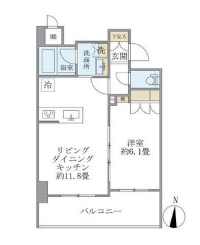 ＪＲ総武線 両国駅 徒歩4分 11階建 築11年の間取り写真
