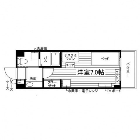 学生会館 ユニドーム川内の間取り写真