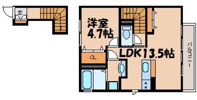 【安芸郡府中町石井城のアパートの間取り】