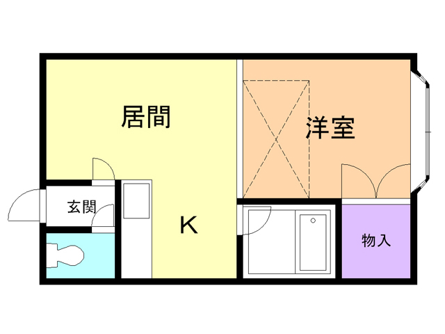 苫小牧市有明町のアパートの間取り