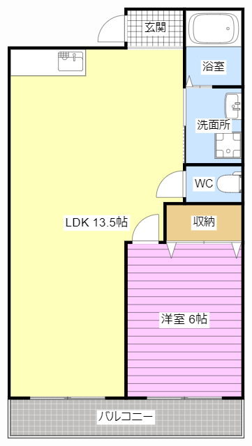 ラクス浜松北Bの間取り