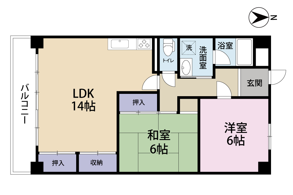 山本ハイツの間取り