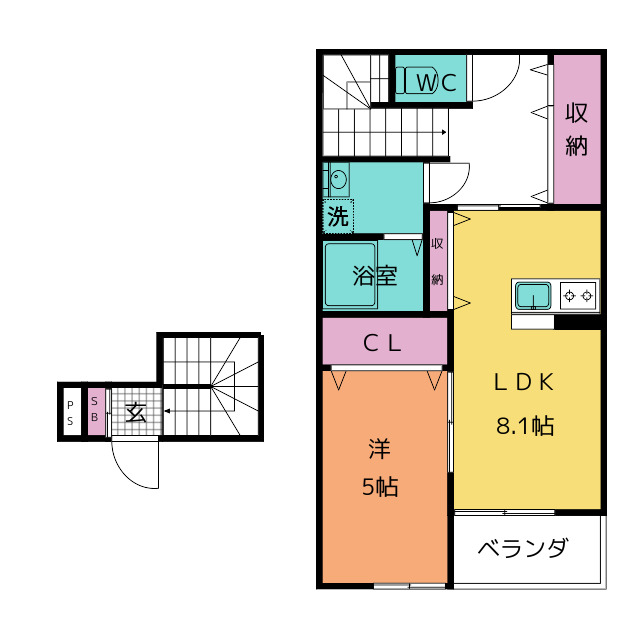 ＧｒｅｅｎＨｉｌｌ大和の間取り