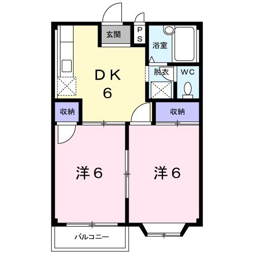 エルディムサンライズ２１　Ａの間取り