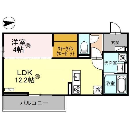 （仮称）彦根市古沢町D-ROOMの間取り