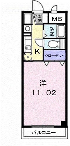 高松市郷東町のマンションの間取り