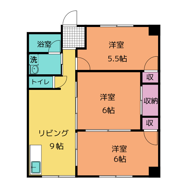 旭ハイツの間取り