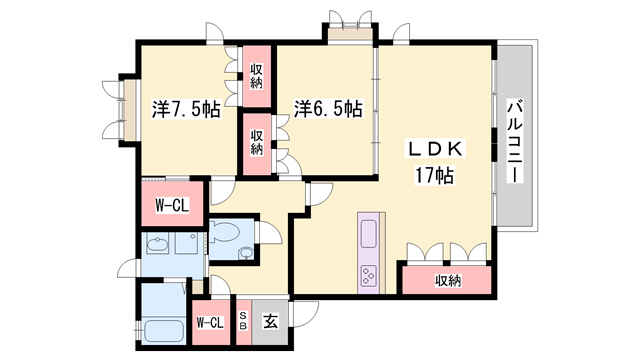 明石市大久保町わかばのアパートの間取り