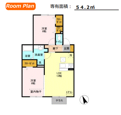 リバーハイツの間取り