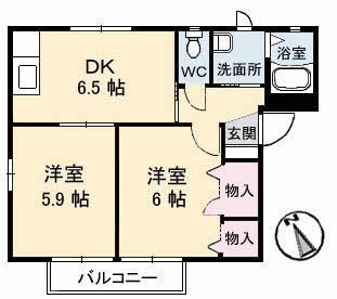 シャーメゾンＦ　Ａ棟の間取り