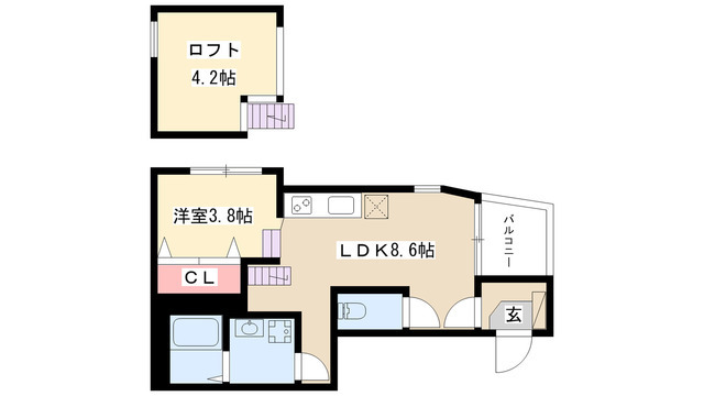 【ディアコート日比野の間取り】