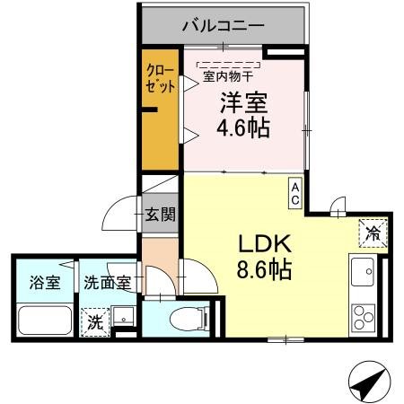 日野市大字日野のアパートの間取り