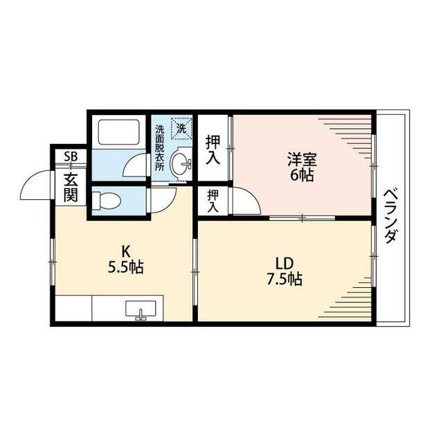 チェリーハイツ石川の間取り