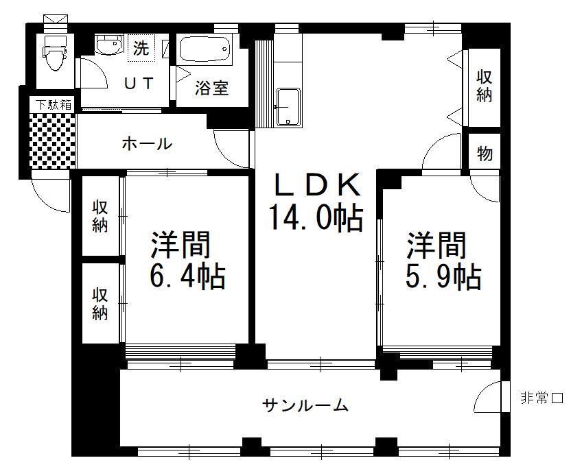 ドミール住吉の間取り