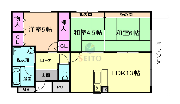 パークアヴェニュー緑地の間取り