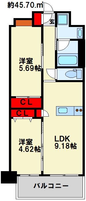 ウイングス門司駅前の間取り