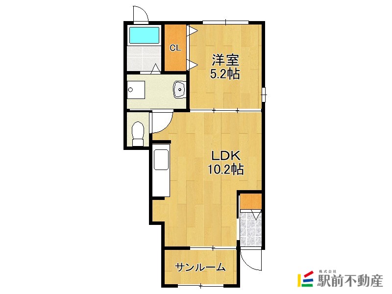 鳥栖市養父町のアパートの間取り