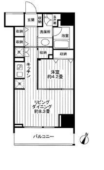 クロスレジデンス白金高輪の間取り