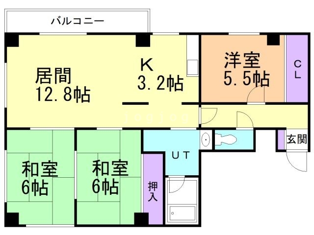 【ユニティー北円山の間取り】