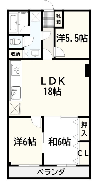 第1太陽マンションの間取り