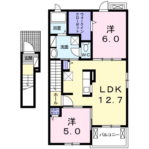 三佐横丁IIの間取り