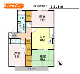 パティオ諏訪 B棟の間取り