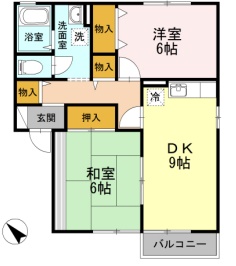 勝田郡勝央町岡のアパートの間取り