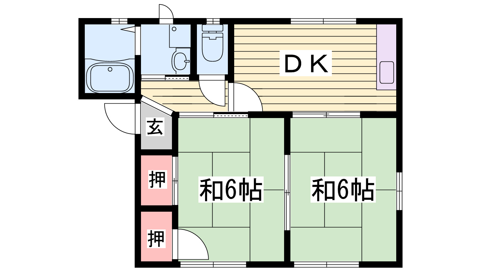 ボンリビエール松山B棟の間取り