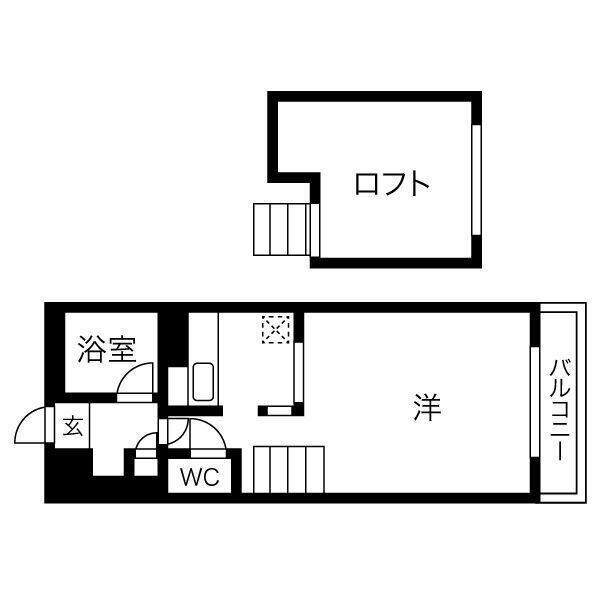 札幌市中央区北六条西のマンションの間取り