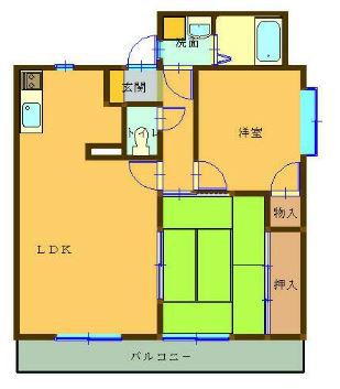 鹿児島市宇宿のマンションの間取り