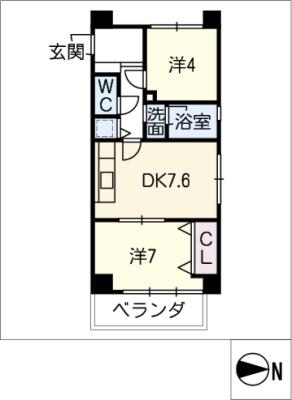 藤和シティコープ栄　６０４号室の間取り