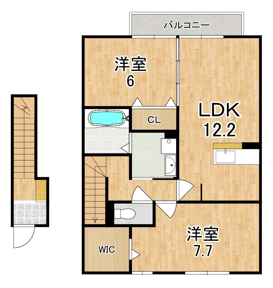 セゾン アザレ Ｂ棟の間取り