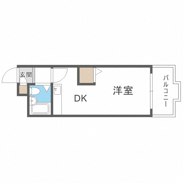 札幌市中央区南十四条西のマンションの間取り