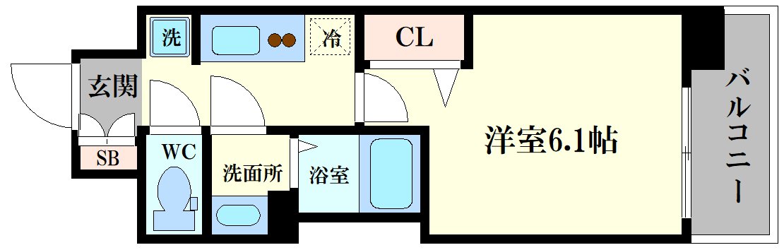 【プレサンス大国町ブライスの間取り】