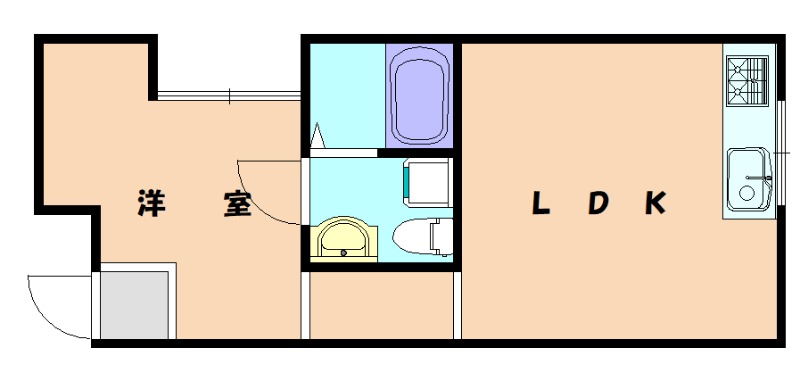 糟屋郡新宮町美咲のアパートの間取り