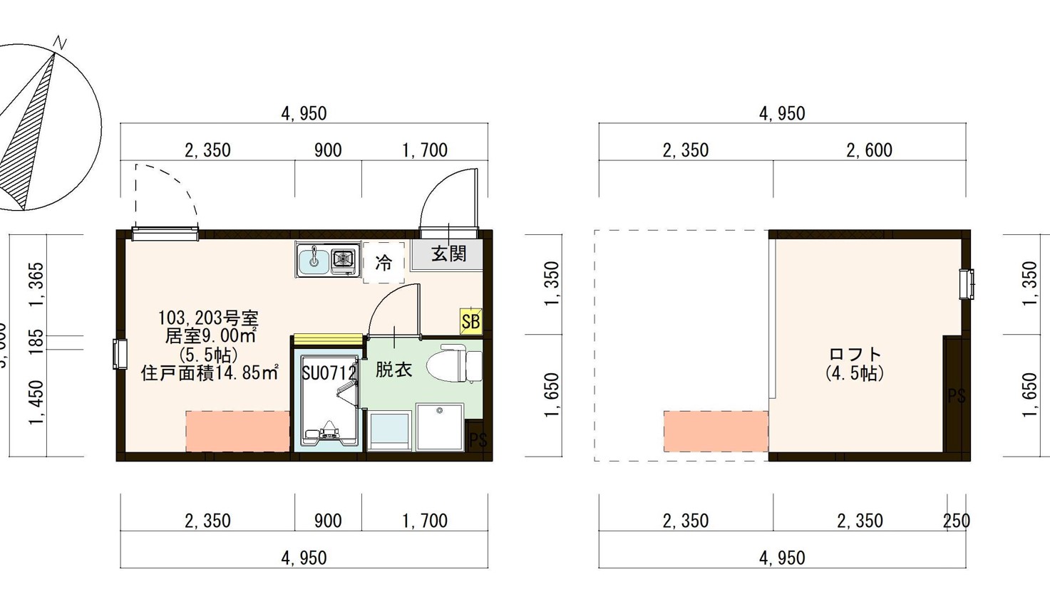 Helianthus堀切の間取り