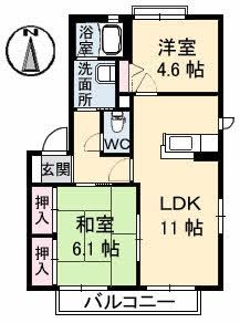 オリーブハイツ　Ｃ棟の間取り