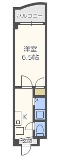 大阪市中央区船越町のマンションの間取り