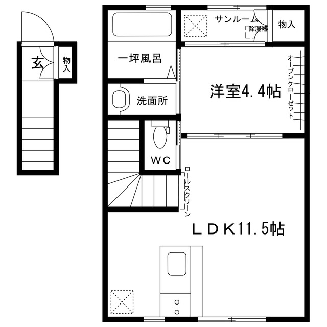 セレンディピティ大島の間取り