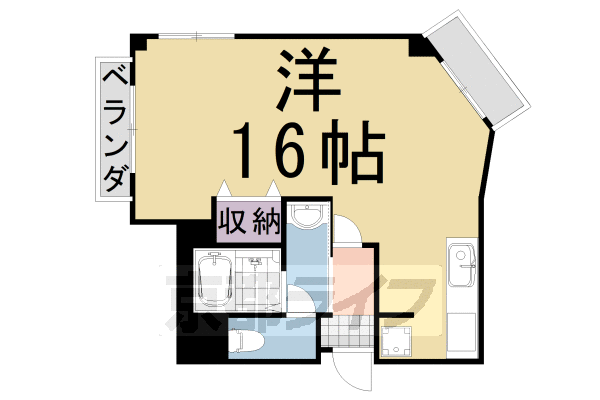 京都市西京区上桂三ノ宮町のマンションの間取り