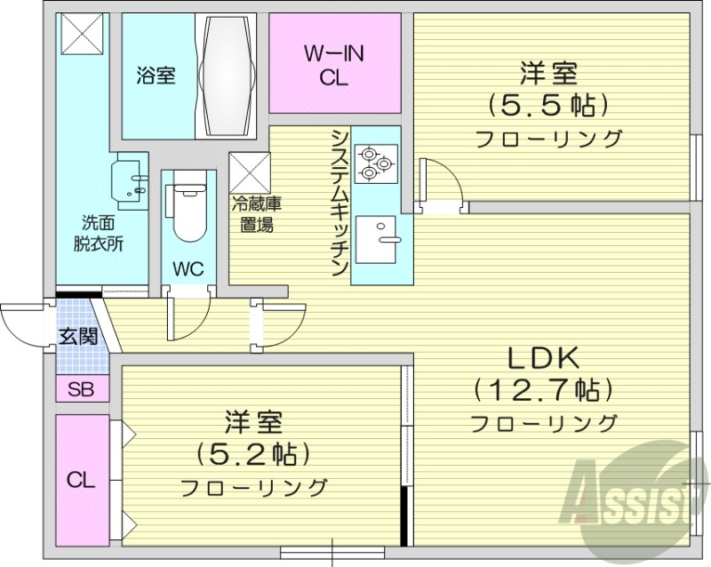 フェスタリアN27の間取り