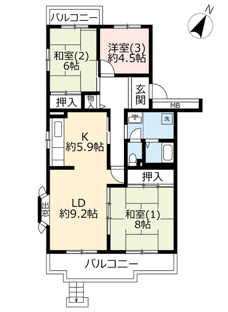 ＵＲ千葉ニュータウン高花の間取り