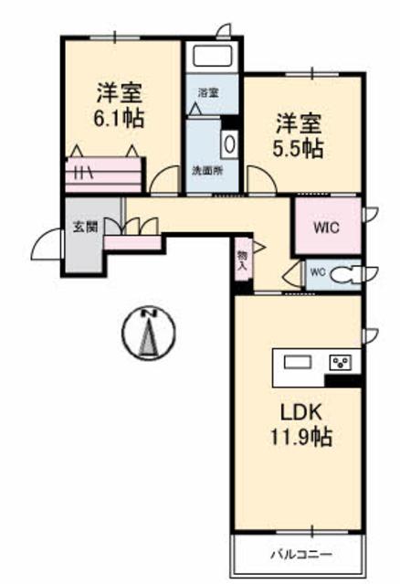 シャーメゾン　アイシスの間取り