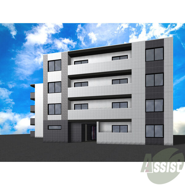 建物外観　外観予想パース　札幌市豊平区豊平六条「クレスト豊平公園」