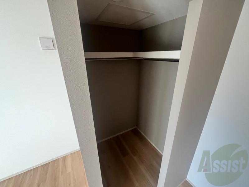 収納　洋室にはクローゼットがあるのですっきり片付きそうです。