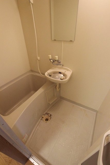 洗面設備　写真は別号室のものです。