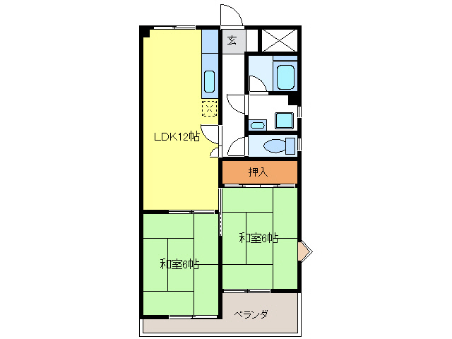 【岐阜市道三町のマンションの間取り】